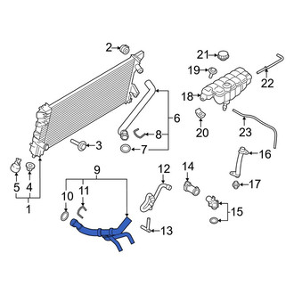 Ford OE - Lower Radiator Coolant Hose