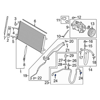 Ford OE - Front A/C Refrigerant Line O-Ring
