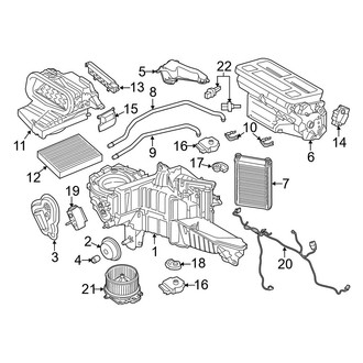 Ford OE - Air Conditioner & Heater - Evaporator & Heater Components (With Dual Zone A/C)