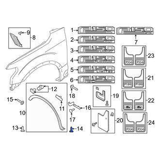 Ford OE - Wheel Arch Molding Rivet