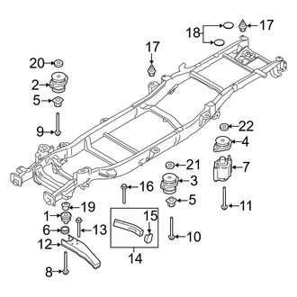 Ford OE - Frame & Components (Body Mounting), (King Ranch / Lariat / Limited / Platinum / Police Responder / SSV / XL / XLT SuperCrew)