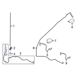 Ford OE - Radio Antenna Base Cap