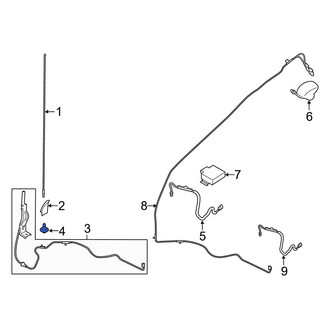 Ford OE - Radio Antenna Base Screw