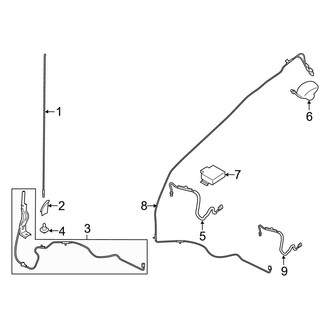 Ford OE - Electrical - Antenna (With Satellite Radio)