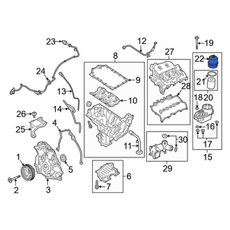 Ford OE - Engine Oil Filter Cover