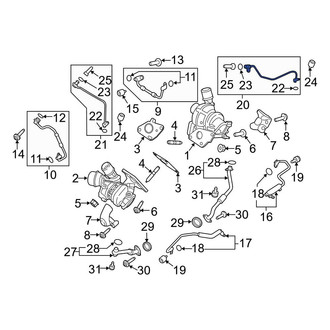 Ford OE - Right Turbocharger Oil Line
