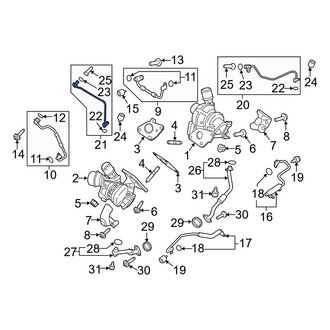 Ford OE - Left Turbocharger Oil Line