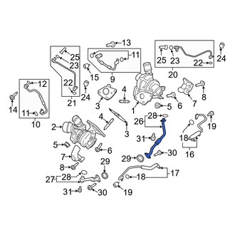 Ford OE - Right Turbocharger Oil Line