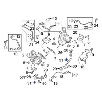 Ford OE - Turbocharger Coolant Line Bolt
