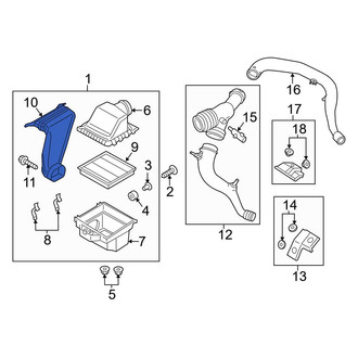 Ford OE - Rear Left Engine Air Intake Hose