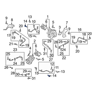 Ford OE - Turbocharger Coolant Line Bolt