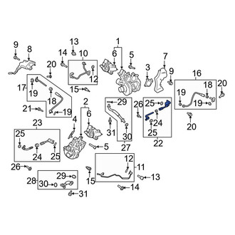 Ford OE - Right Turbocharger Coolant Line