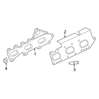 Ford OE - Exhaust System - Exhaust Manifold (King Ranch / Lariat / Limited / Platinum / SSV / XL / XLT G Engine VIN Character)