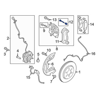 Ford OE - Front Disc Brake Caliper Pin