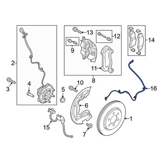 Ford OE - Front ABS Wheel Speed Sensor