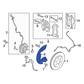 Ford OE - Front Left Brake Dust Shield