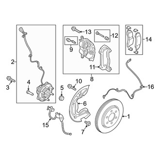 Ford OE - Front Suspension - Brake Components (4WD)