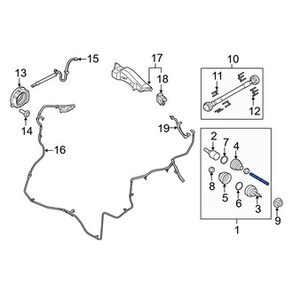 Ford OE - Front Left CV Axle Assembly