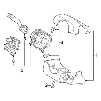 Ford OE - Steering Column - Shroud, Switches & Levers (With Column Shift)