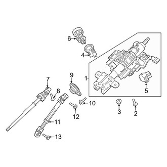 Ford OE - Steering Column Assembly (Manual Tilt/Slide, With Floor Shift)