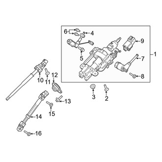 Ford OE - Steering Column Assembly (Power Tilt/Slide, With Floor Shift)