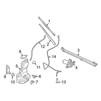 Ford OE - Windshield - Wiper & Washer Components (King Ranch / Lariat / Limited / Platinum / SSV / XL / XLT)