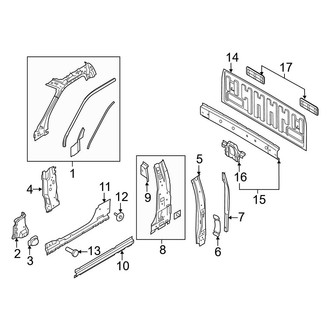 Ford OE - Cab - Back Panel (Regular Cab), (Regular Cab)