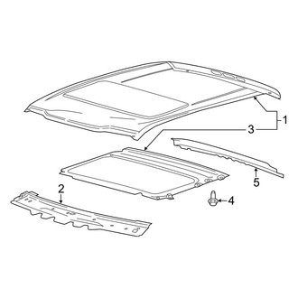 Ford OE - Cab - Roof & Components (With Sunroof), (Lariat / SSV / XL / XLT SuperCab)