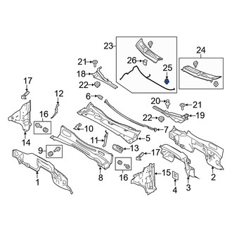 Ford OE - Cowl Cover Clip