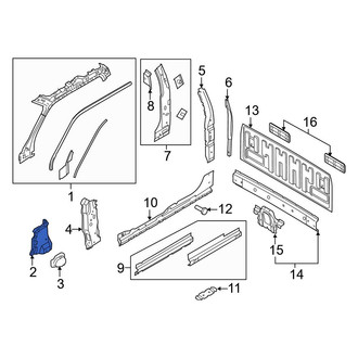 Ford OE - Left Upper Body A-Pillar Reinforcement Insulator