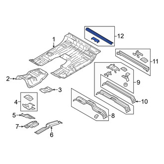 Ford OE - Center Floor Pan Crossmember