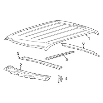 Ford OE - Cab - Roof & Components (W/O Sunroof), (King Ranch / Lariat / Limited / Platinum / SSV / XL / XLT SuperCrew)