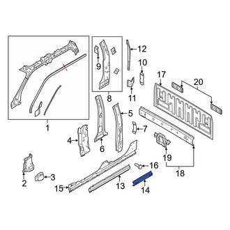 Ford OE - Left Rocker Panel Reinforcement