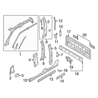 Ford OE - Cab - Back Panel (King Ranch / Lariat / Limited / Platinum / Police Responder / SSV / XL / XLT SuperCrew)