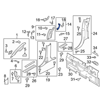 Ford OE - Left Interior Grab Bar