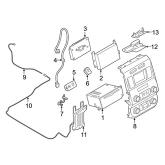 Ford OE - Instrument Panel - Sound System (Receivers & Controls), (King Ranch / Lariat / Limited / Platinum / Police Responder / SSV / XL / XLT)