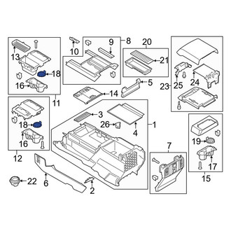 Ford OE - Front Console Mat