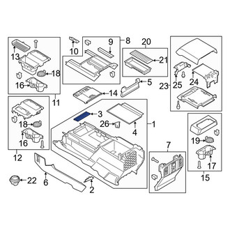 Ford OE - Front Console Mat