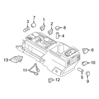 Ford OE - Front Console (Electrical Components), (King Ranch / Lariat / Limited / Platinum / Police Responder / SSV / XL / XLT)