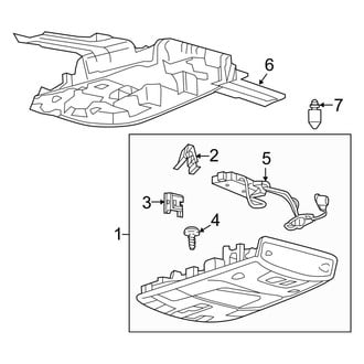 Ford OE - Overhead Console (With Standard Length Console), (King Ranch / Lariat / Limited / Platinum / Police Responder / SSV / XL / XLT)
