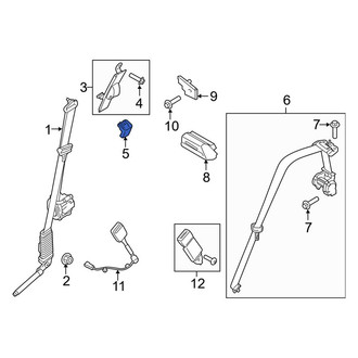 Ford OE - Front Seat Belt Anchor Plate Cover