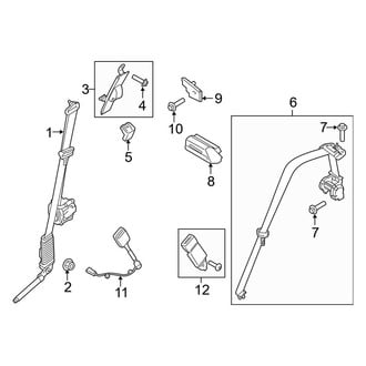 Ford OE - Restraint Systems - Front Seat Belts (Regular Cab), (Regular Cab)