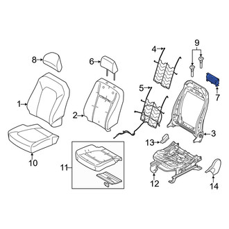 Ford OE - Front Left Headrest Bracket
