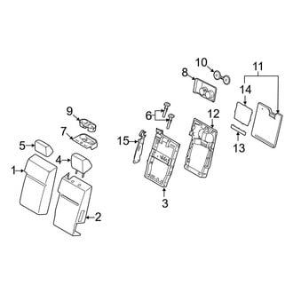 Ford OE - Seats & Tracks - Front Seat Components (Seat Back, Split Bench Center Seat)