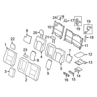 Ford OE - Seats & Tracks - Rear Seat Components (With Armrests, Seat Back), (SuperCrew)