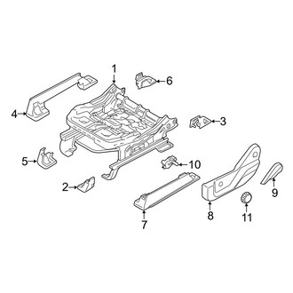 Ford OE - Seats & Tracks - Tracks & Components (Manual Seat), (King Ranch / Lariat / Limited / Platinum / Police Responder / SSV / XL / XLT)