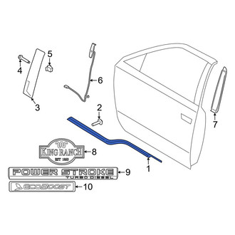 Ford OE - Front Left Door Belt Molding