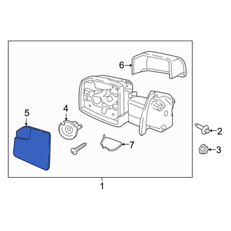 Ford OE - Front Left Door Mirror Glass