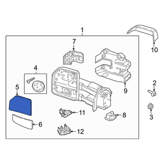 Ford OE - Front Left Upper Door Mirror Glass