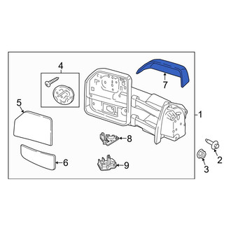 Ford OE - Front Right Upper Door Mirror Cover